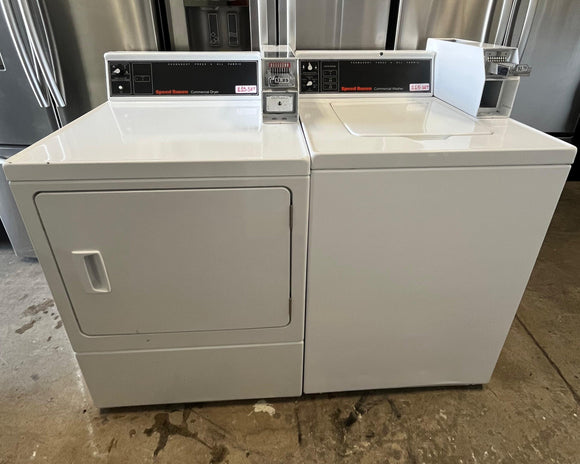 Speed Queen Commercial Coin Operated Washer & Dryer Set