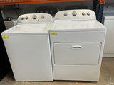 Whirlpool 3.6 cu. ft. Top Load Washer And Whirlpool 7.0 cu.ft Top Load Electric Dryer with Wrinkle Shield™ Plus