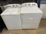 Whirlpool 3.6 cu. ft. Top Load Washer And Whirlpool 7.0 cu.ft Top Load Electric Dryer with Wrinkle Shield™ Plus