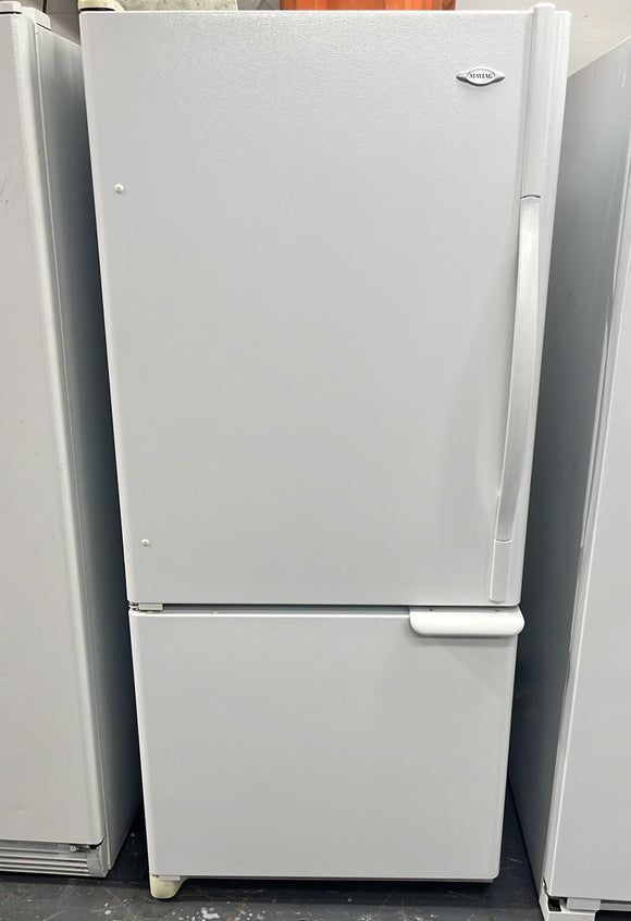 MAYTAG 18.6 Cu. Ft. Bottom-Freezer Refrigerator with Dual Cool System and Swing-Out Freezer Door: White