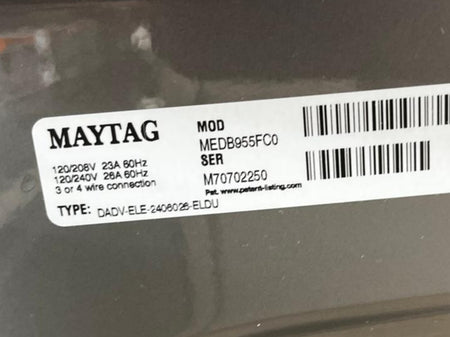 Maytag 29 Inch Electric Dryer