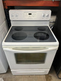Frigidaire 30 Inch Glass Top Electric Range in White