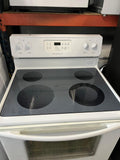 Frigidaire 30 Inch Glass Top Electric Range in White