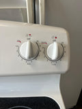GE 30 Inch Glass Top Electric Range in White