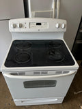 GE 30 Inch Glass Top Electric Range in White