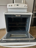 GE 30 Inch Glass Top Electric Range in White