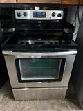 Whirlpool 30 Inch Smooth Top Electric Range in Stainless Steel