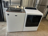 Maytag Smart Top Load Washer with Extra Power - 5.3 cu. ft. And Whirlpool 8.8 cu.ft Top Load HE Electric Dryer with Intuitive Touch Controls, Steam Refresh