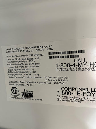 Kenmore Black Top Freezer Refrigerator