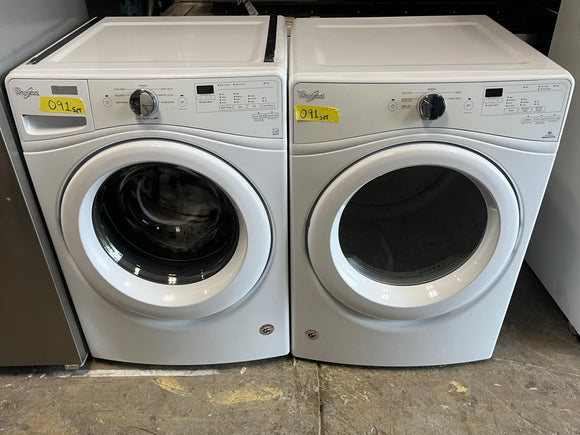 Whirlpool 27 Inch 4.2 cu. ft. Front Load Washer 4.2 cu.ft Compact Front Load Washer And  7.4 cu.ft Front Load Electric Dryer Set
