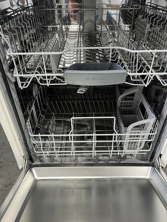 Bosch   24 Inch Full Console Built-In Dishwasher with 14 Place Setting Capacity, 6 Wash Cycles, 50 dBA Sound Level, and Overflow Protection System®: White