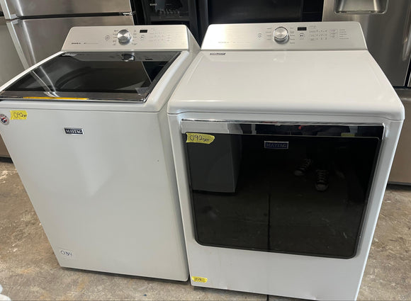 Maytag 8.8 cu. ft. Extra-Large Capacity Gas Dryer And Maytag 28 Inch Top Load Washer