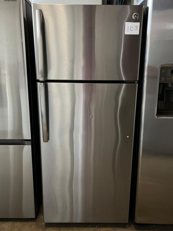 Ge 17.5 Cu. Ft. Stainless Top freezer Refrigerator